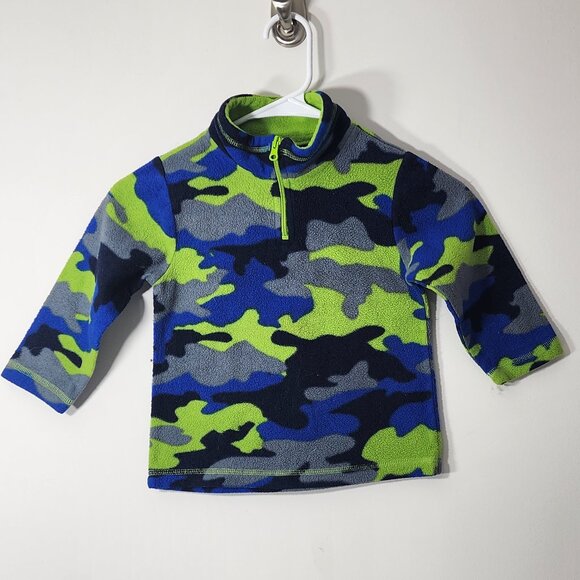 The Childrens Place Half Zip Camo Sweatshirt Size 3T - Picture 1 of 4
